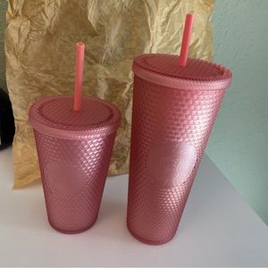 2022 Starbucks Soft Touch PINK LEMONADE Jelly Studded Tumbler Cold Cup New!